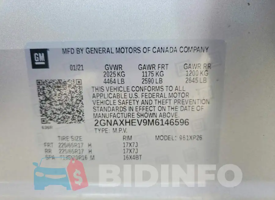 2GNAXHEV9M6146596 Photo# 13