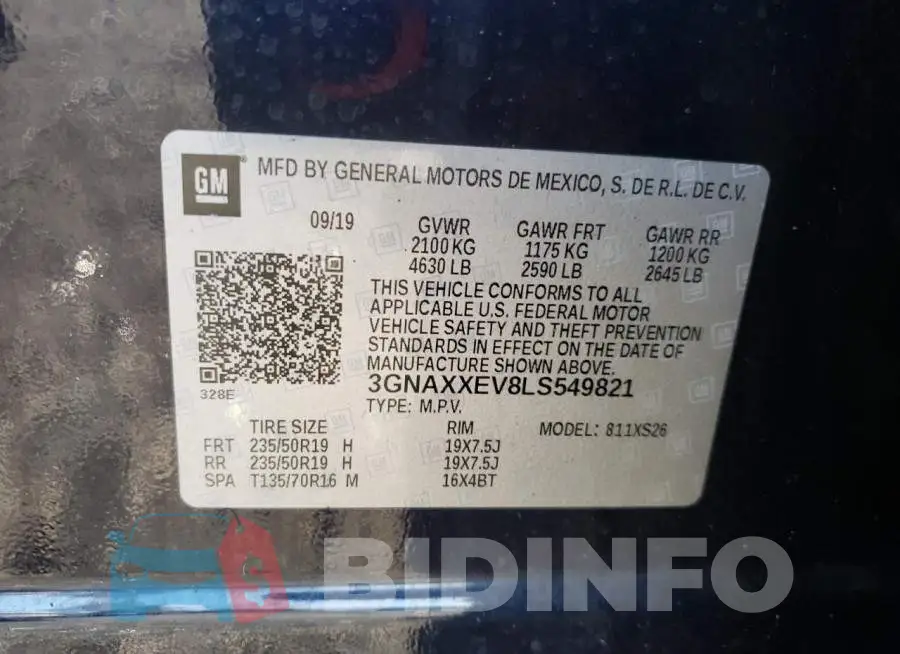 3GNAXXEV8LS549821 Photo# 12