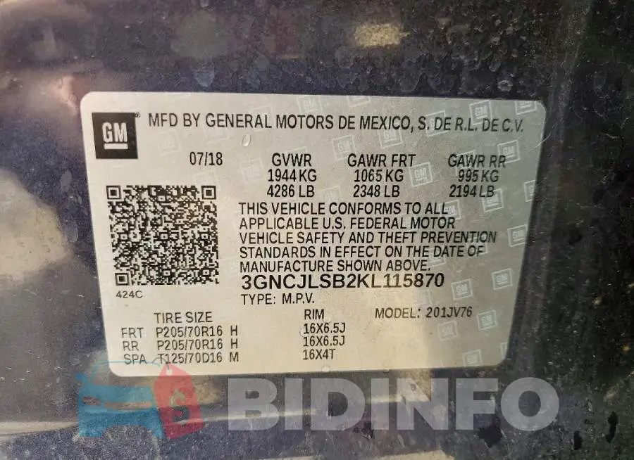 3GNCJLSB2KL115870 Photo# 13