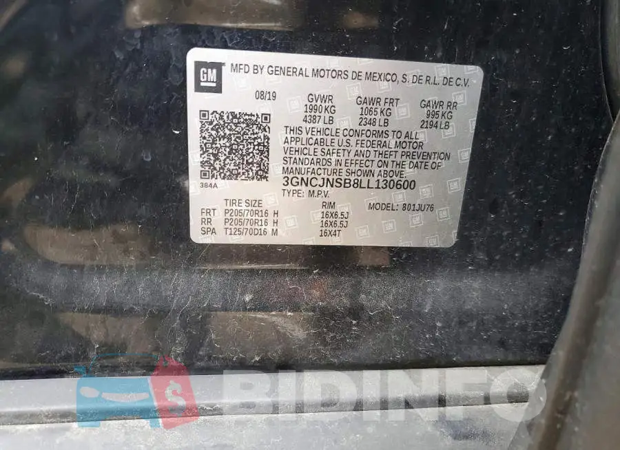 3GNCJNSB8LL130600 Photo# 12