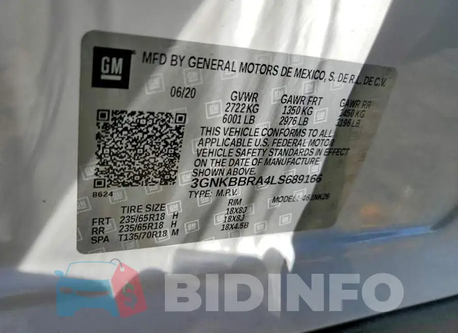 3GNKBBRA4LS689166 Photo# 13