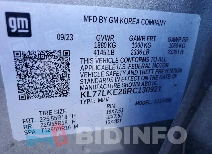 KL77LKE26RC130921 Photo# 13