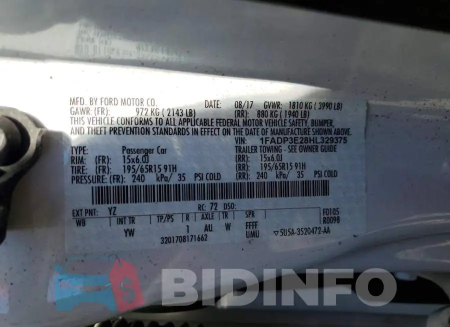 1FADP3E28HL329375 Photo# 12