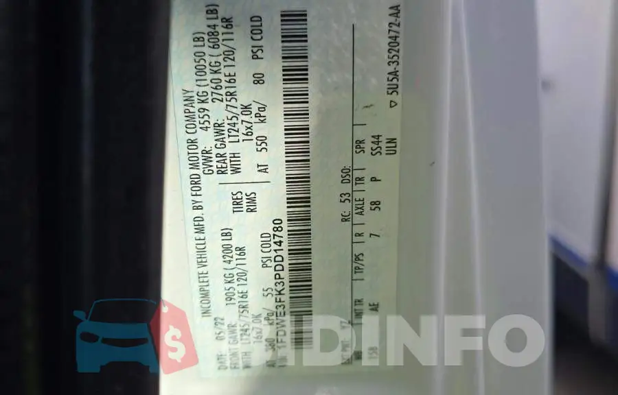 1FDWE3FK3PDD14780 Photo# 10