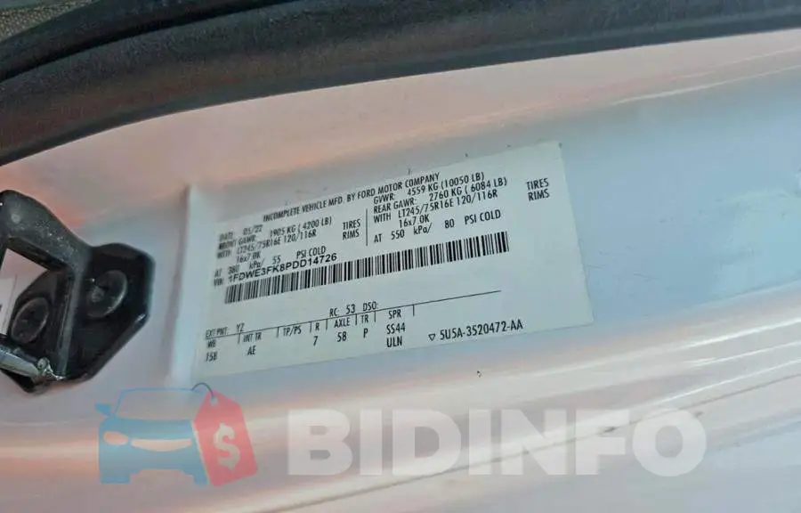 1FDWE3FK8PDD14726 Photo# 10