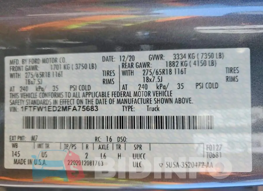 1FTFW1ED2MFA75683 Photo# 12