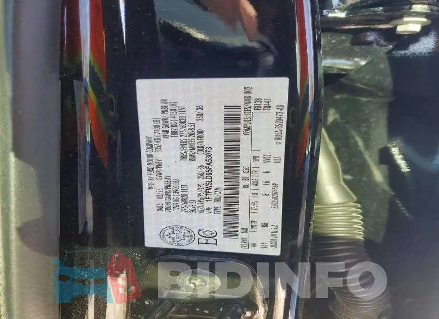 1FTFW5LD9SFA53073 Photo# 12