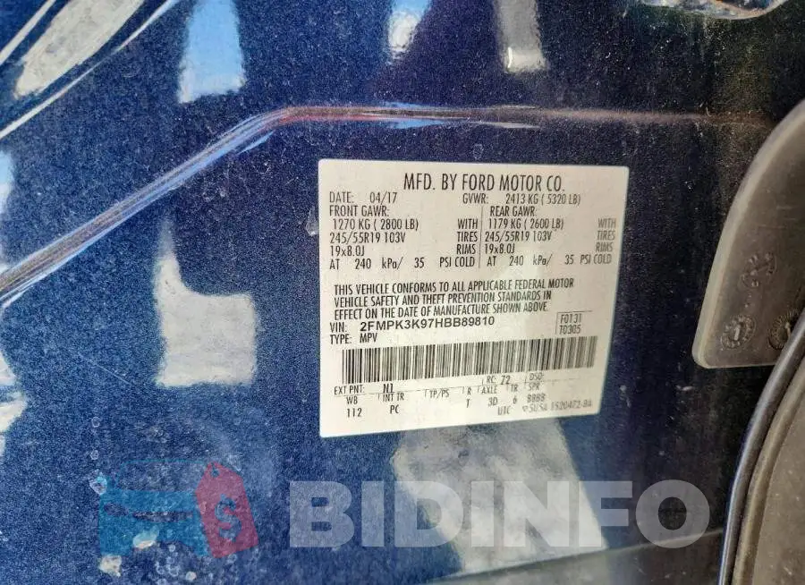 2FMPK3K97HBB89810 Photo# 13