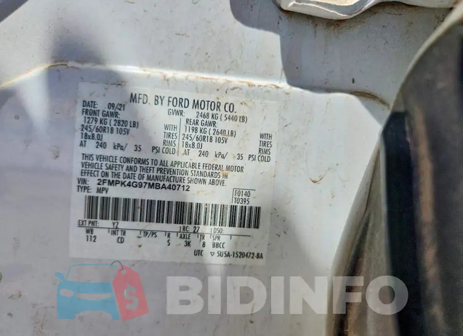 2FMPK4G97MBA40712 Photo# 13