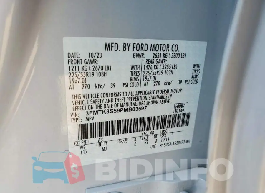3FMTK3S59PMB03597 Photo# 12
