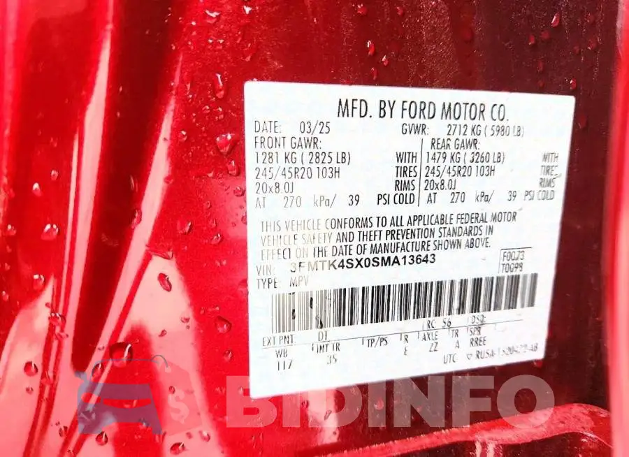 3FMTK4SX0SMA13643 Photo# 14