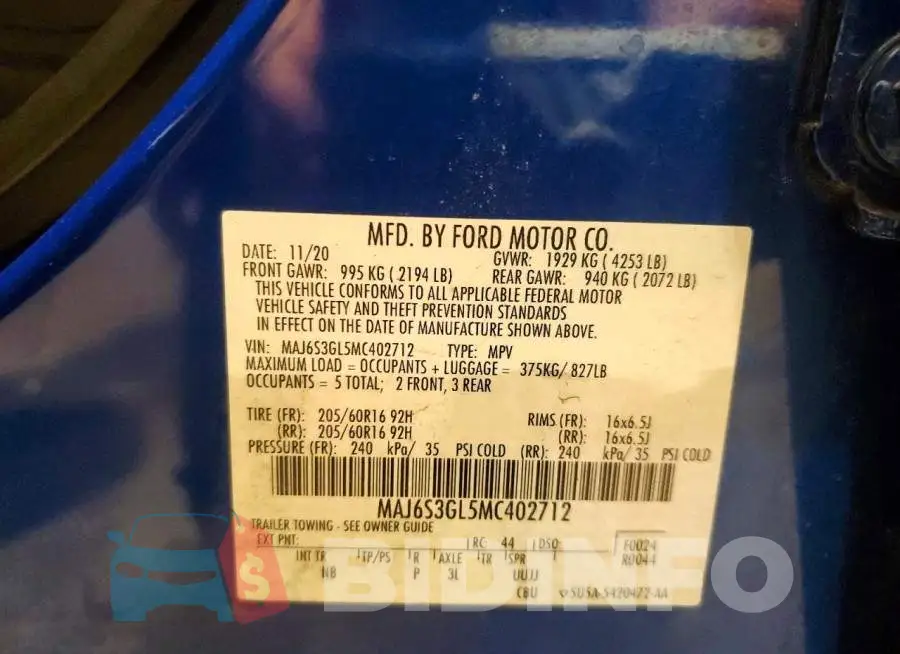 MAJ6S3GL5MC402712 Photo# 13