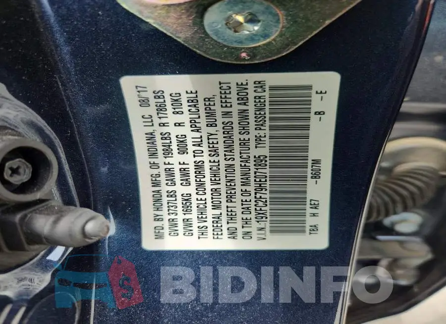 19XFC2F79HE071895 Photo# 12