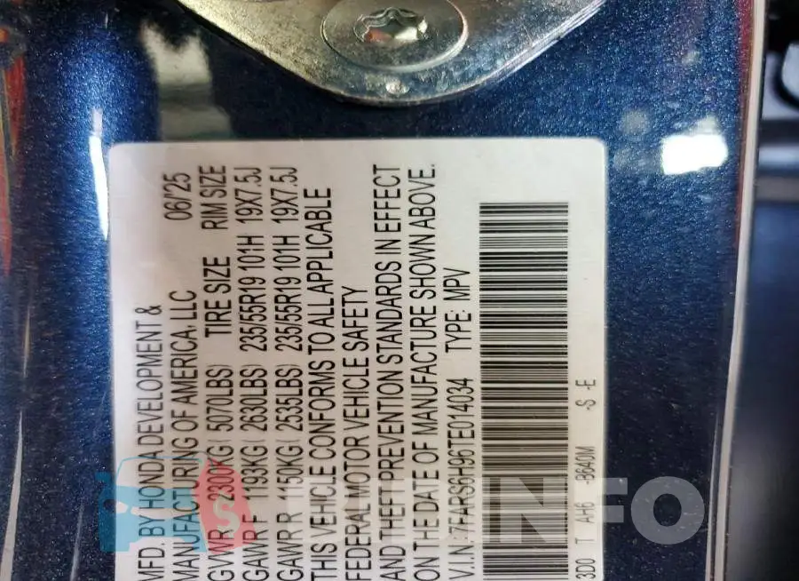 7FARS6H96TE014034 Photo# 12