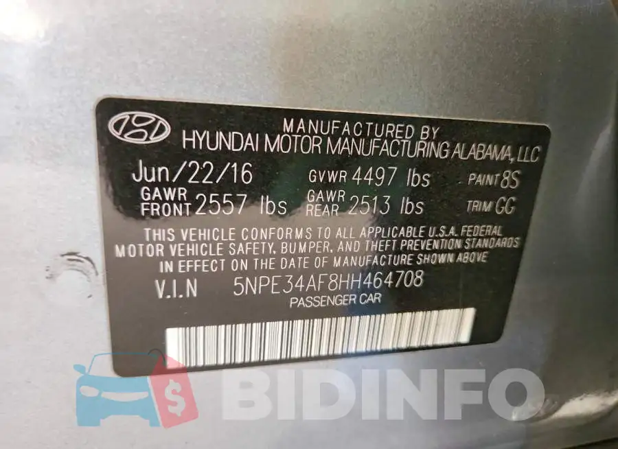 5NPE34AF8HH464708 Photo# 12
