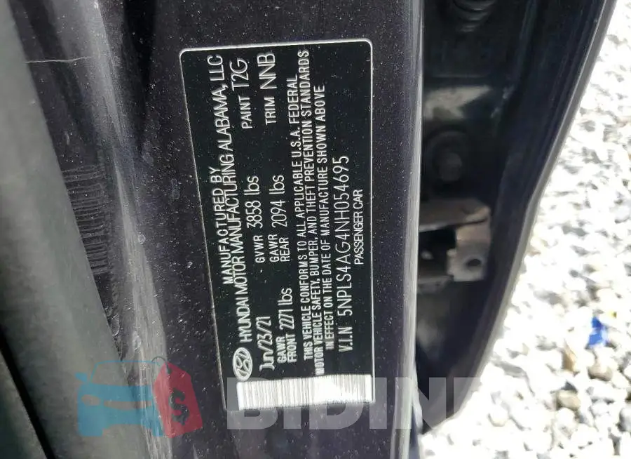 5NPLS4AG4NH054695 Photo# 13