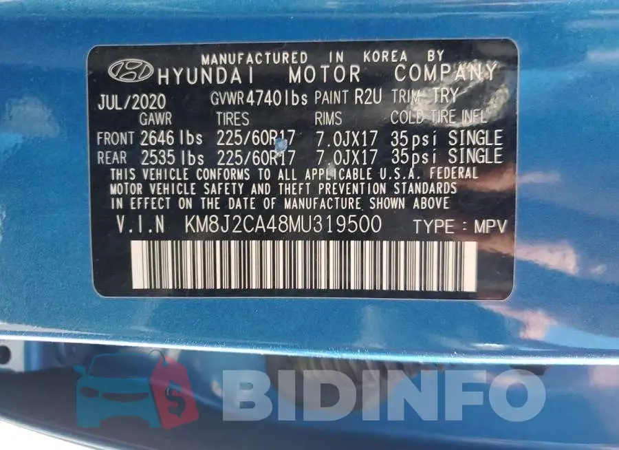 KM8J2CA48MU319500 Photo# 13