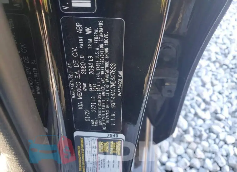 3KPF44AC7NE447633 Photo# 12
