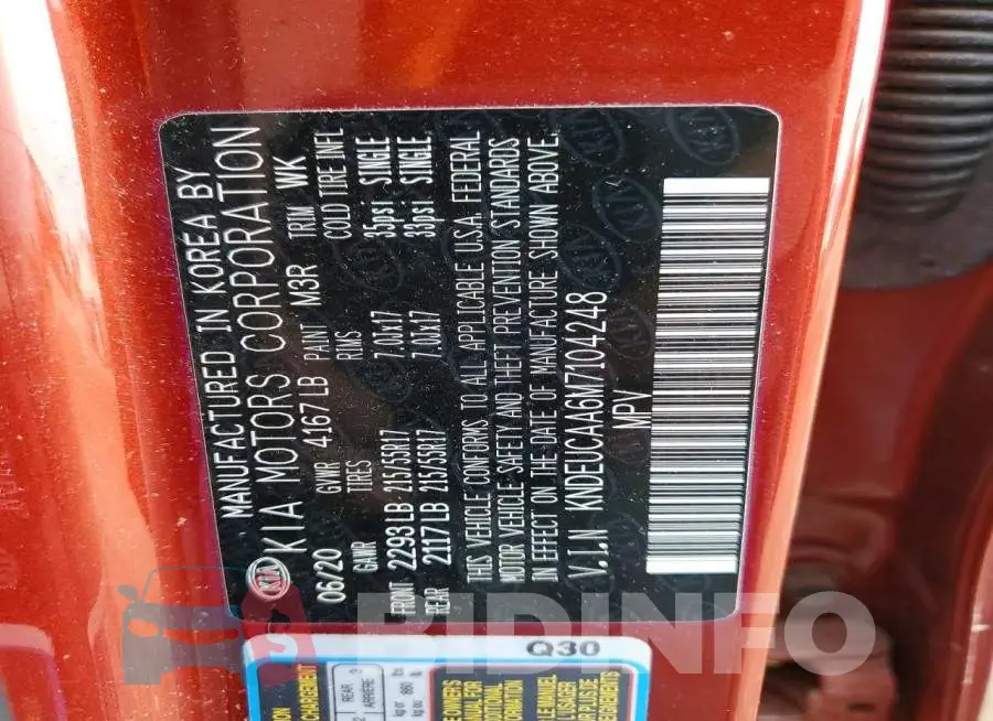 KNDEUCAA6M7104248 Photo# 13
