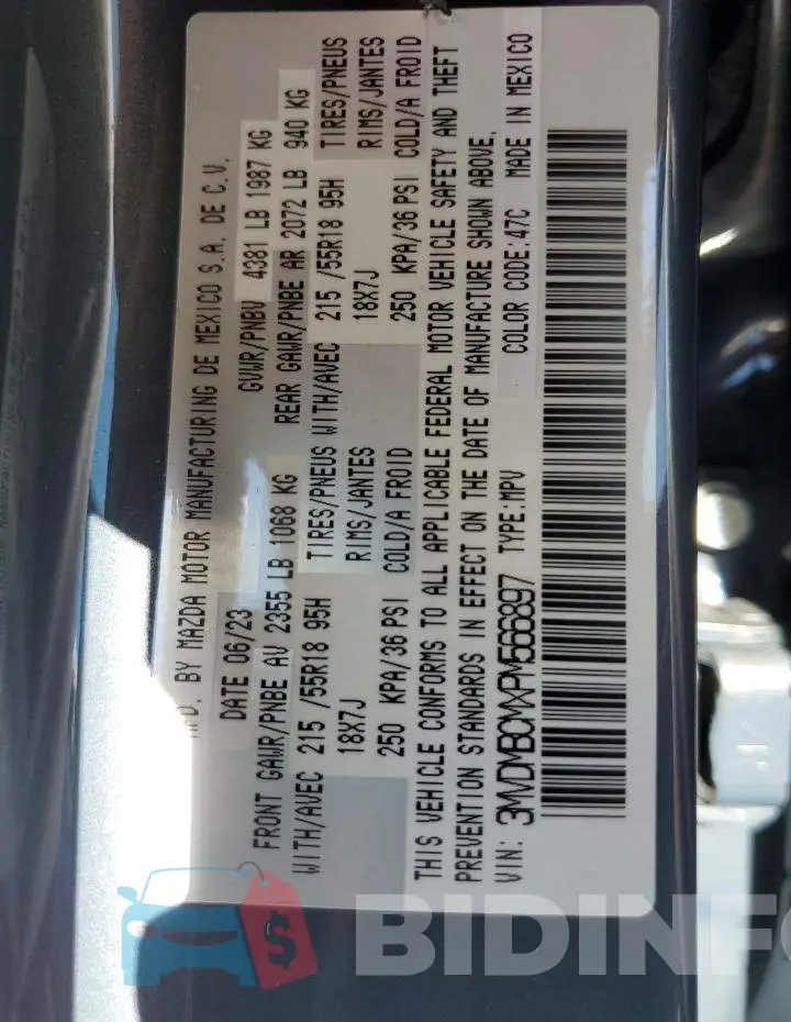 3MVDMBCMXPM566897 Photo# 13
