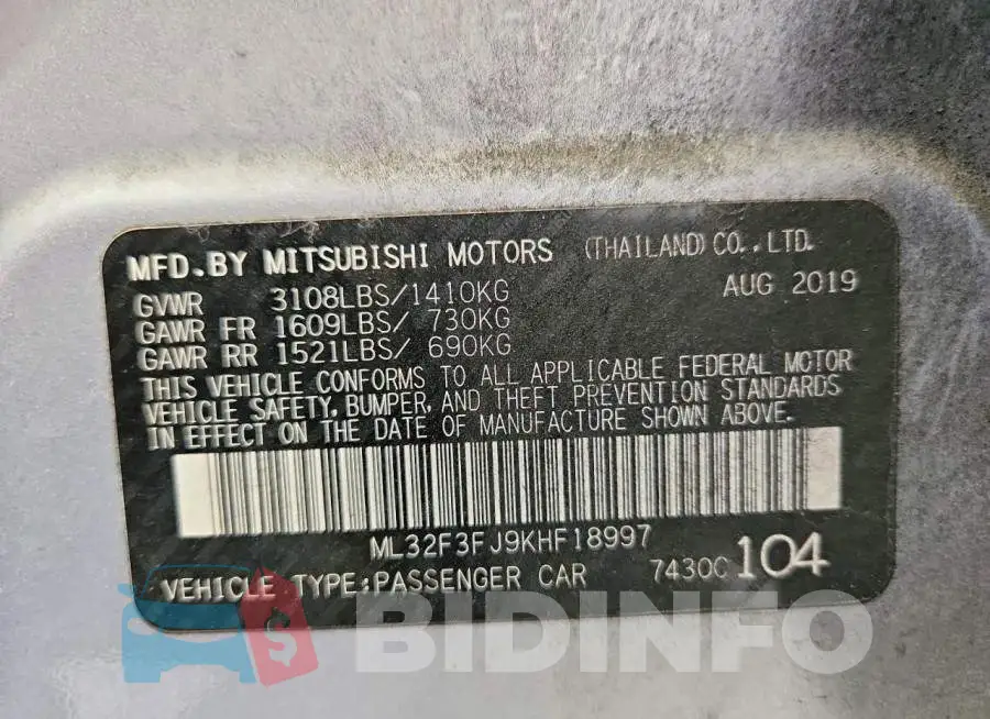 ML32F3FJ9KHF18997 Photo# 12