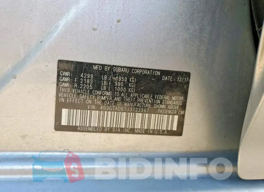 4S3GTAD67J3723967 Photo# 12