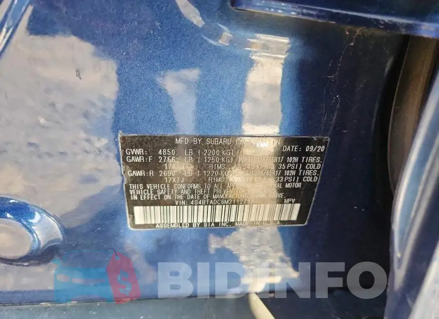 4S4BTADC6M3112733 Photo# 13
