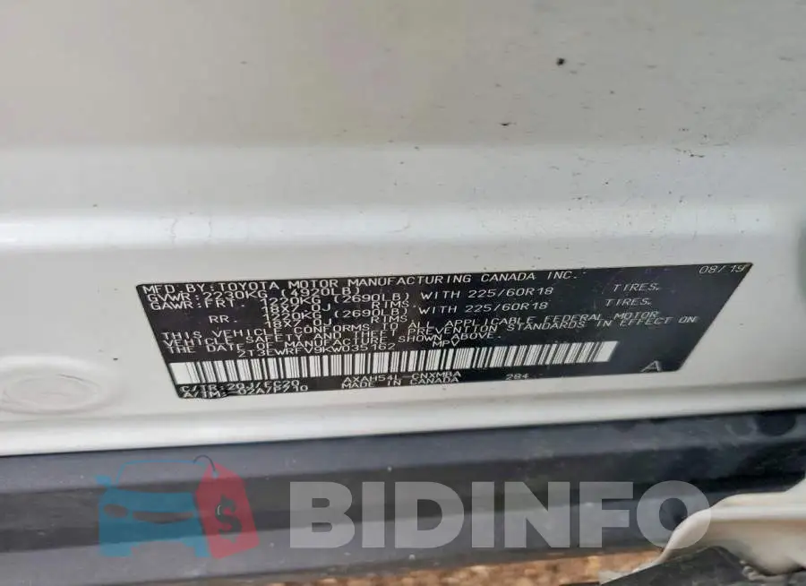2T3EWRFV9KW035162 Photo# 12