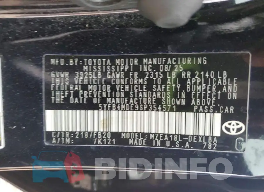 5YFB4MDE9SP354571 Photo# 12