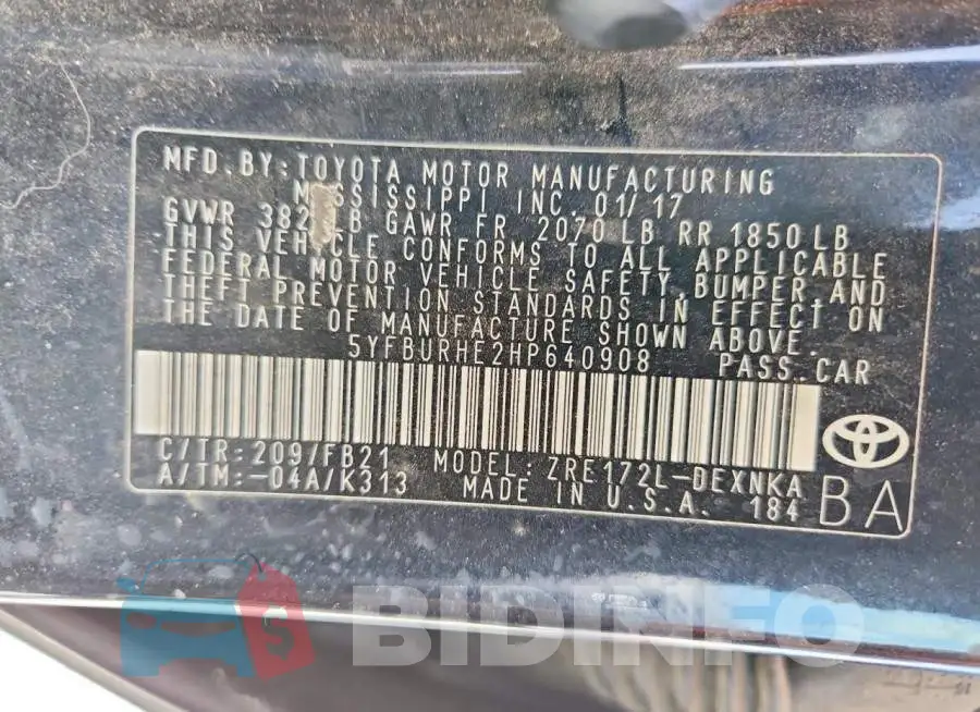 5YFBURHE2HP640908 Photo# 12