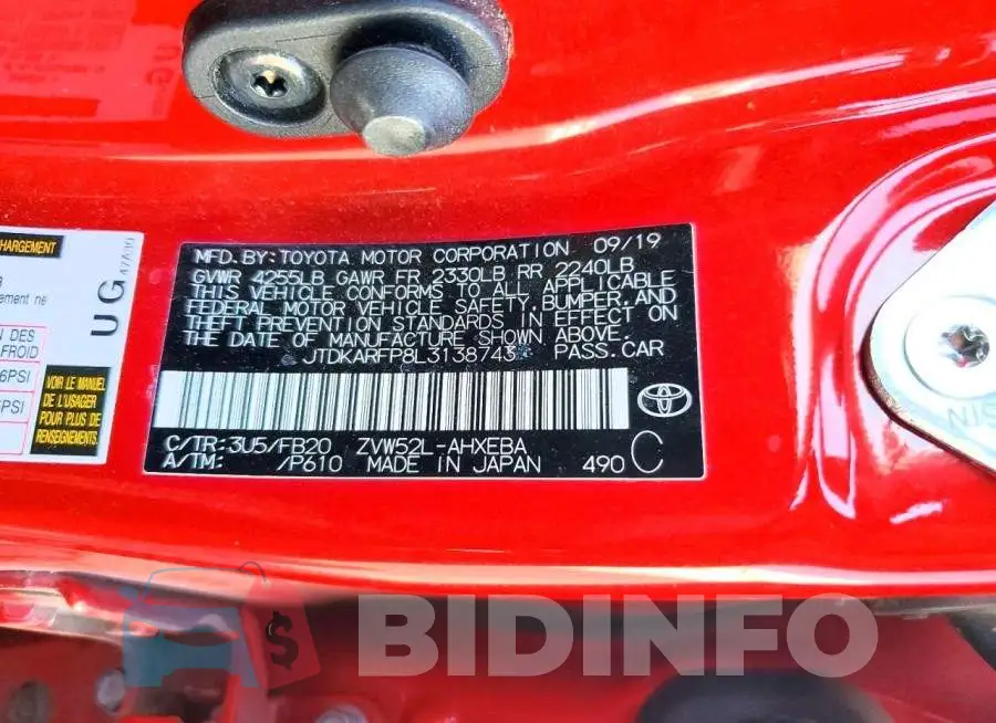 JTDKARFP8L3138743 Photo# 13
