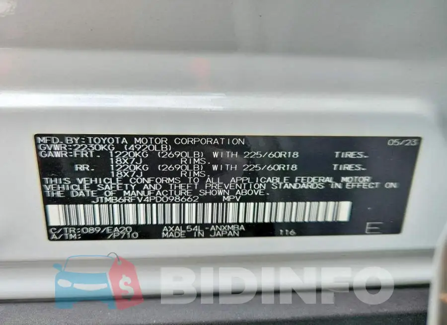 JTMB6RFV4PD098662 Photo# 13