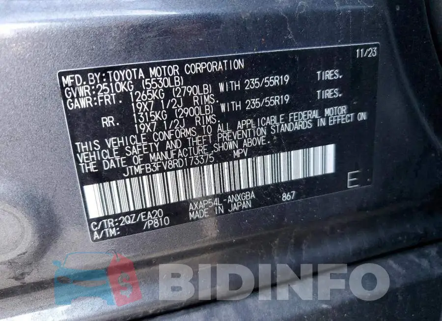 JTMFB3FV8RD173375 Photo# 13