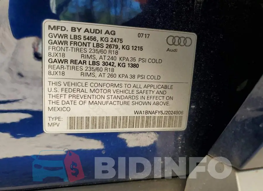 WA1BNAFY5J2024906 Photo# 13