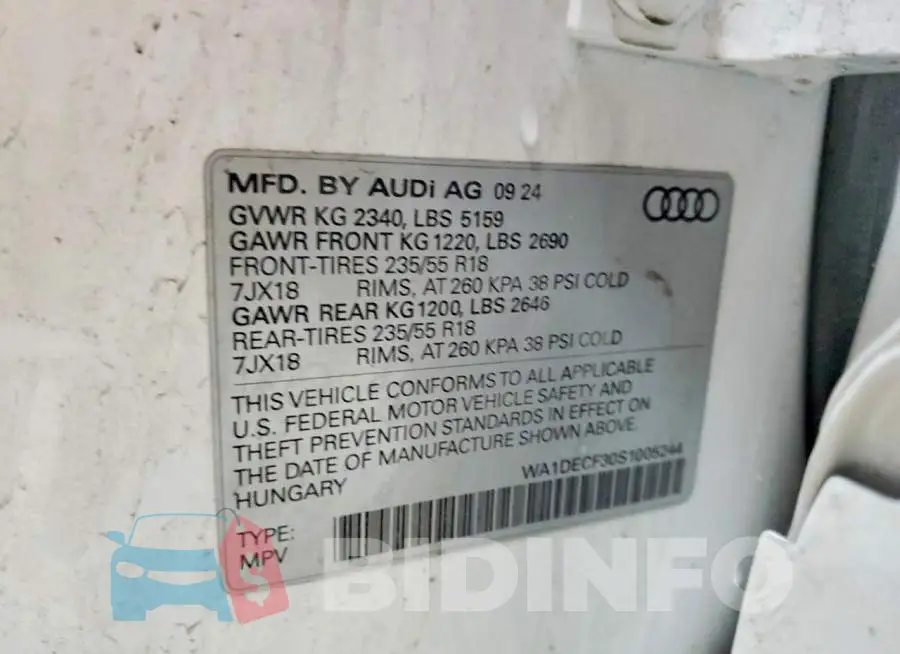 WA1DECF30S1005244 Photo# 13