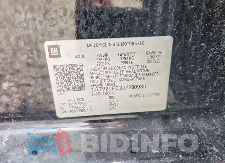 1GTV2LEC3JZ280935 Photo# 12