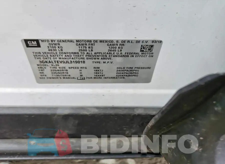 3GKALTEV9JL319018 Photo# 14