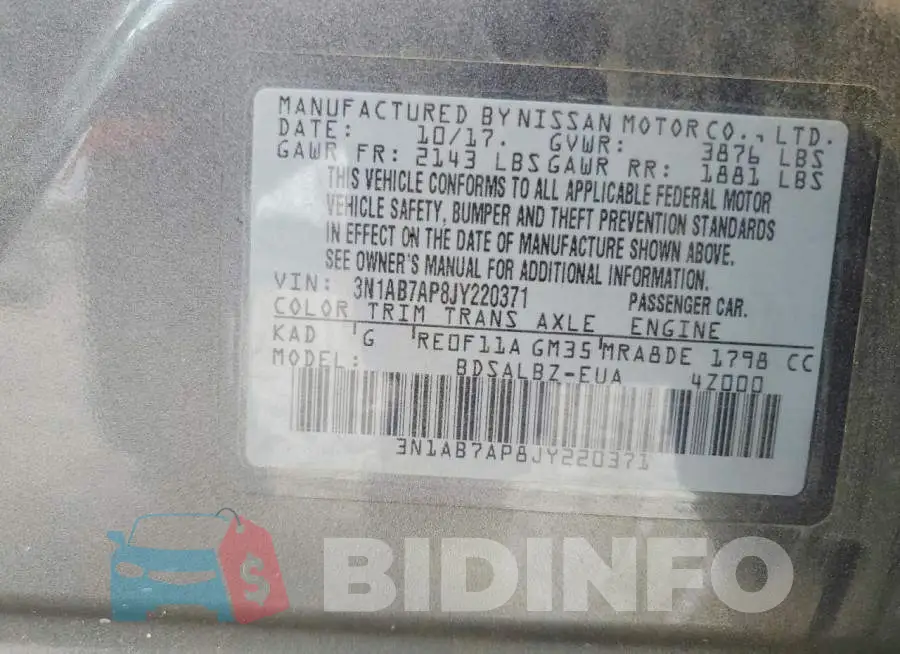 3N1AB7AP8JY220371 Photo# 13