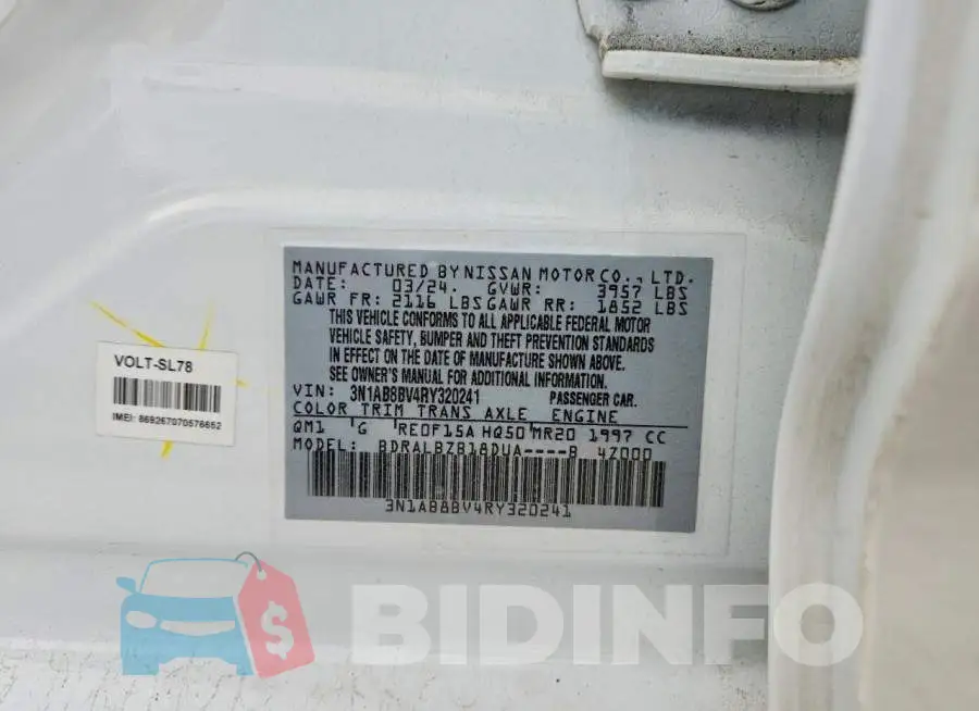 3N1AB8BV4RY320241 Photo# 12