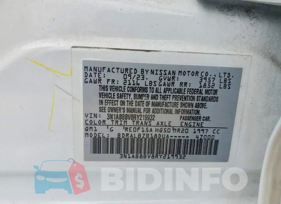 3N1AB8BV8RY219932 Photo# 12