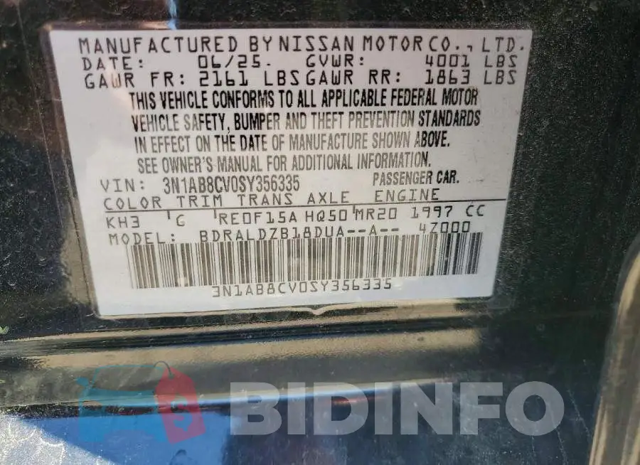3N1AB8CV0SY356335 Photo# 12