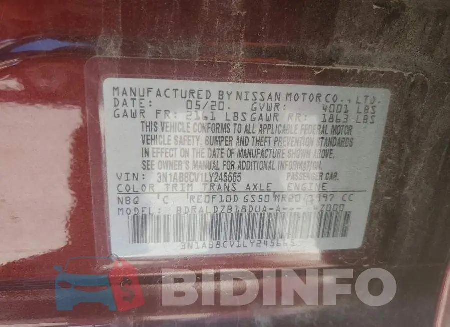 3N1AB8CV1LY245665 Photo# 12