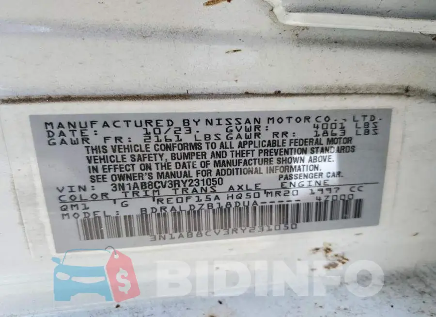 3N1AB8CV3RY231050 Photo# 12