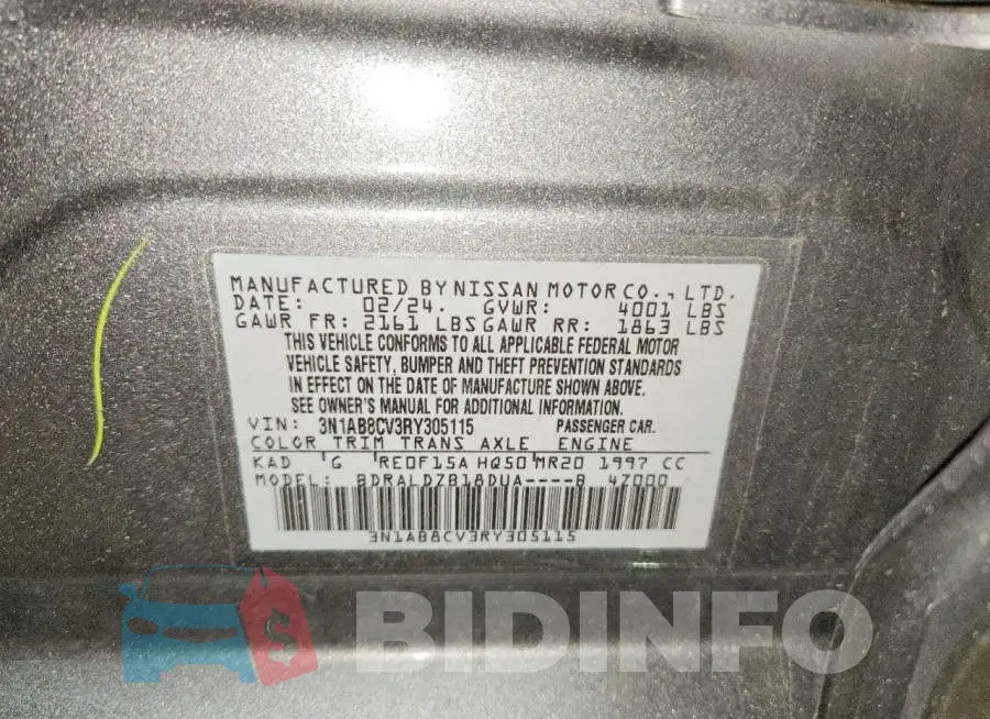 3N1AB8CV3RY305115 Photo# 12