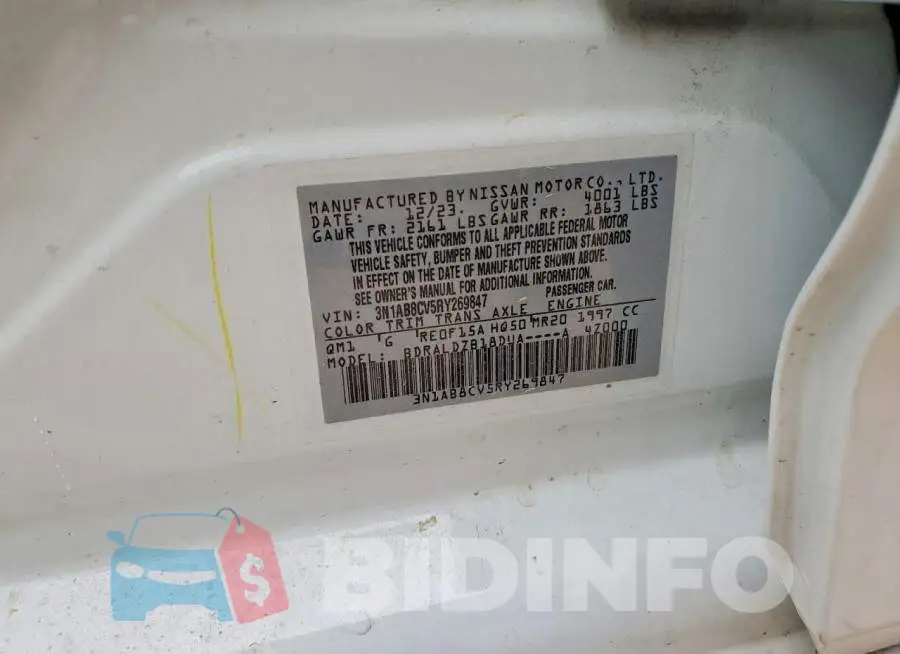 3N1AB8CV5RY269847 Photo# 12