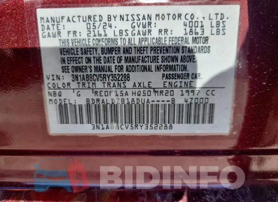 3N1AB8CV5RY352288 Photo# 13