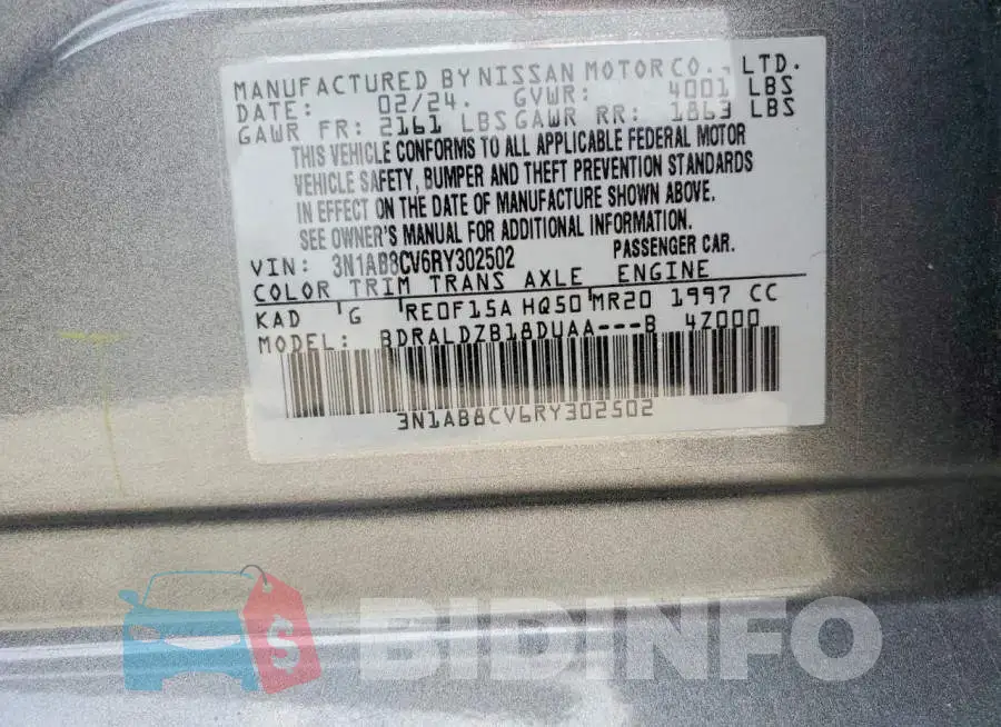 3N1AB8CV6RY302502 Photo# 12