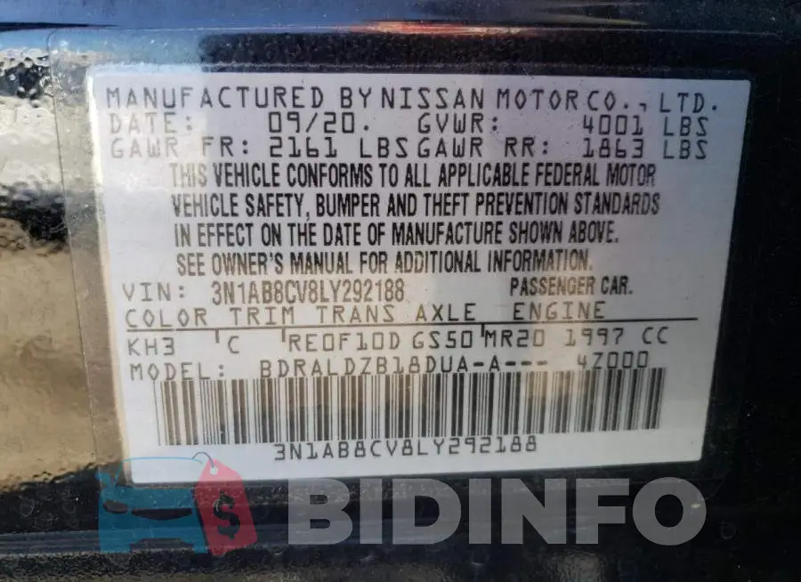 3N1AB8CV8LY292188 Photo# 12