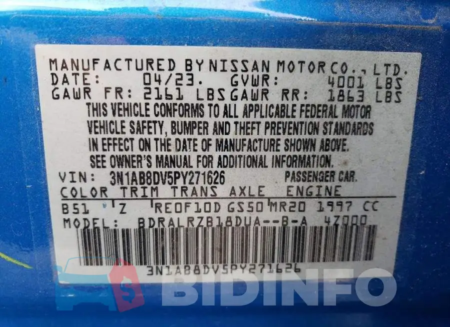 3N1AB8DV5PY271626 Photo# 12