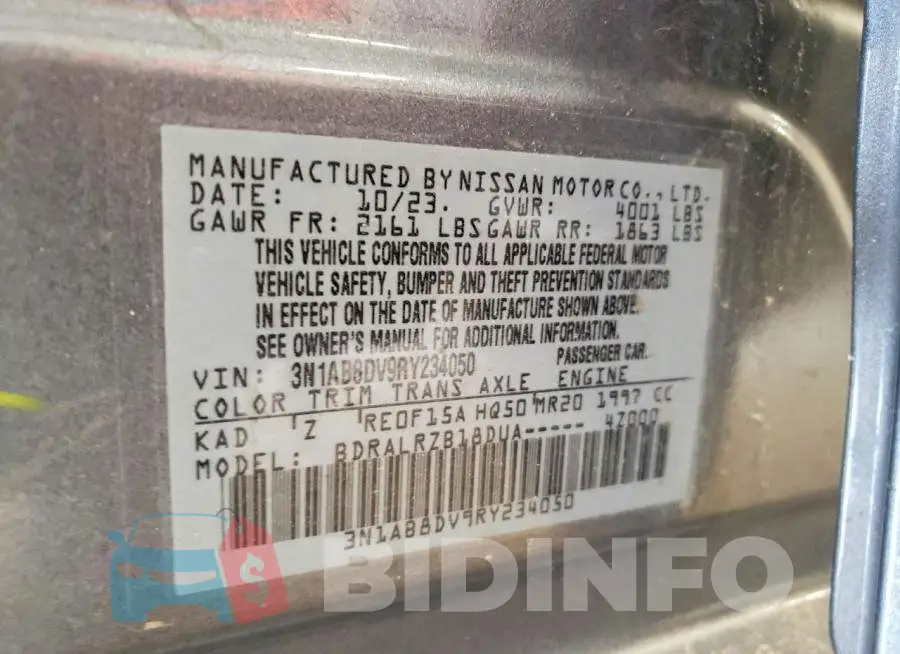 3N1AB8DV9RY234050 Photo# 12